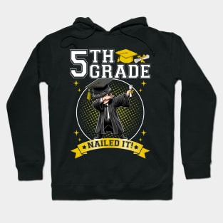 Dabbing Graduation Boys 5th Grade Nailed It Class Of 2024 Hoodie